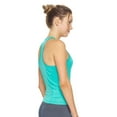 thumbnail image 3 of Expert Brand Women's Airstretch™ Racerback Cropped Tank Top, Bright Teal, XL, 3 of 5