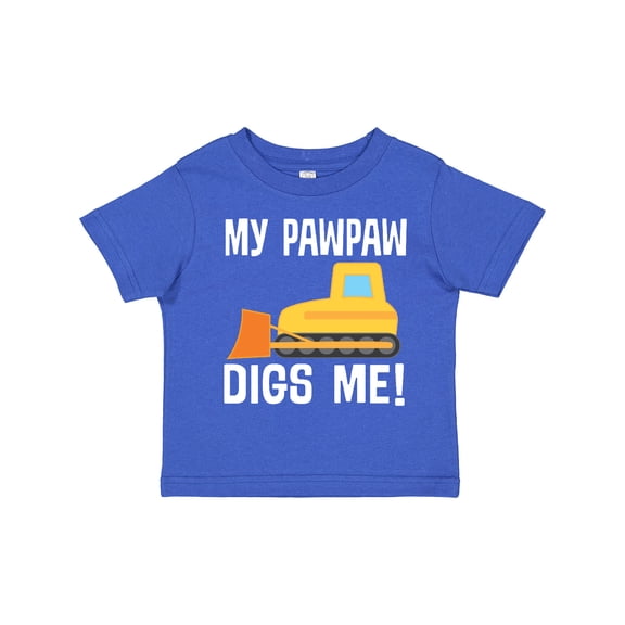 Inktastic My Pawpaw Loves Me Grandson Construction Truck Boys Toddler T-Shirt