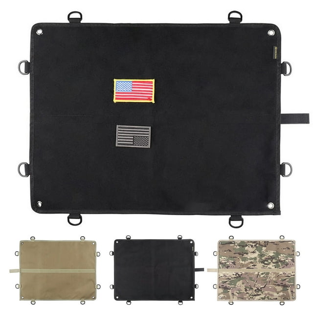 Patch Display Board Foldable D-Ring Design Wear Resistant with Fasten Tape Non-Fading Nylon Tactical Board Patch Organizer Holder Display Panel Camping Supplies