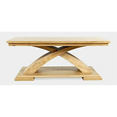 Jofran Anthology Contemporary 48" Curved Base Coffee Table with Caster Wheels