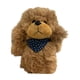 thumbnail image 4 of Funda de cabeza de conductor de perro de peluche, adorable, universal, regalo para golfistas, novedoso, antiarañazos Café, 4 of 9