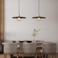 thumbnail image 3 of Wood Pattern Metal Cage Pendant Lighting for Kitchen Island, Nordic Style Farmhouse Pendant Light Fixture, Single Industrial Rustic Pendant Lamp, Simple Pendant Light for Dining Room, 3 of 7