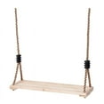 thumbnail image 1 of Asiento de columpio de árbol de madera, juego de colores de troncos para niños y adultos, interior de madera para exteriores con cuerdas ajustables, 1 of 5