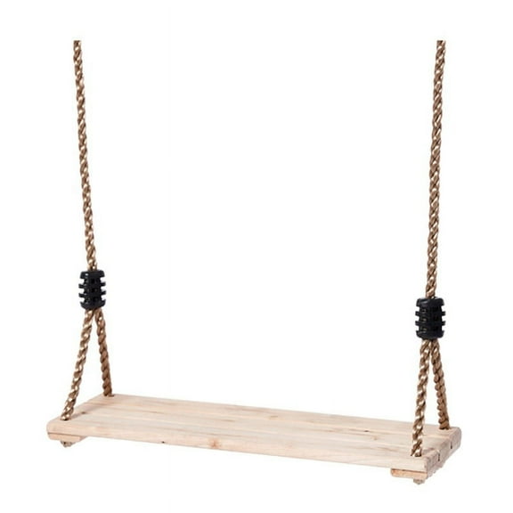 Wood Tree Swing Seat, Log color Set for Kids and Adults, Wooden Outdoor Indoor with Adjustable Ropes