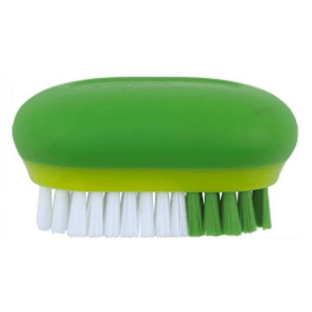 GoodCook Plastic Fruit and Veggie Brush with Color-Coded Nylon Bristles, White/Green