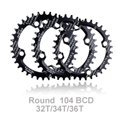 thumbnail image 5 of 36 teeth Rueda dentada de cambio de dientes positivo y negativo para bicicleta, disco de marcha única 104bcd 32t 34t 36t, 5 of 5