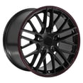 thumbnail image 3 of OE Wheels CV08A 18 Inch Rim Fits Corvette C6 ZR1 Style 5x120.65 18x10.5 Gloss Black Redline - Hollander 5402 (1), 3 of 5