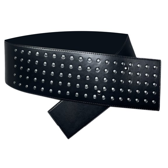 RUISINERY Oversized Buckle Waist Belt Punk Wide Chain Heavy Duty Buckle Modern Waistband Waist Chain Studded Belt
