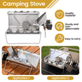 thumbnail image 5 of 3X Camping Stove Outdoor Portable Windproof High-Power Cassette Gas Stove Picnic Accessories,3 x Camping Gas Stove kit,Silver, 5 of 9
