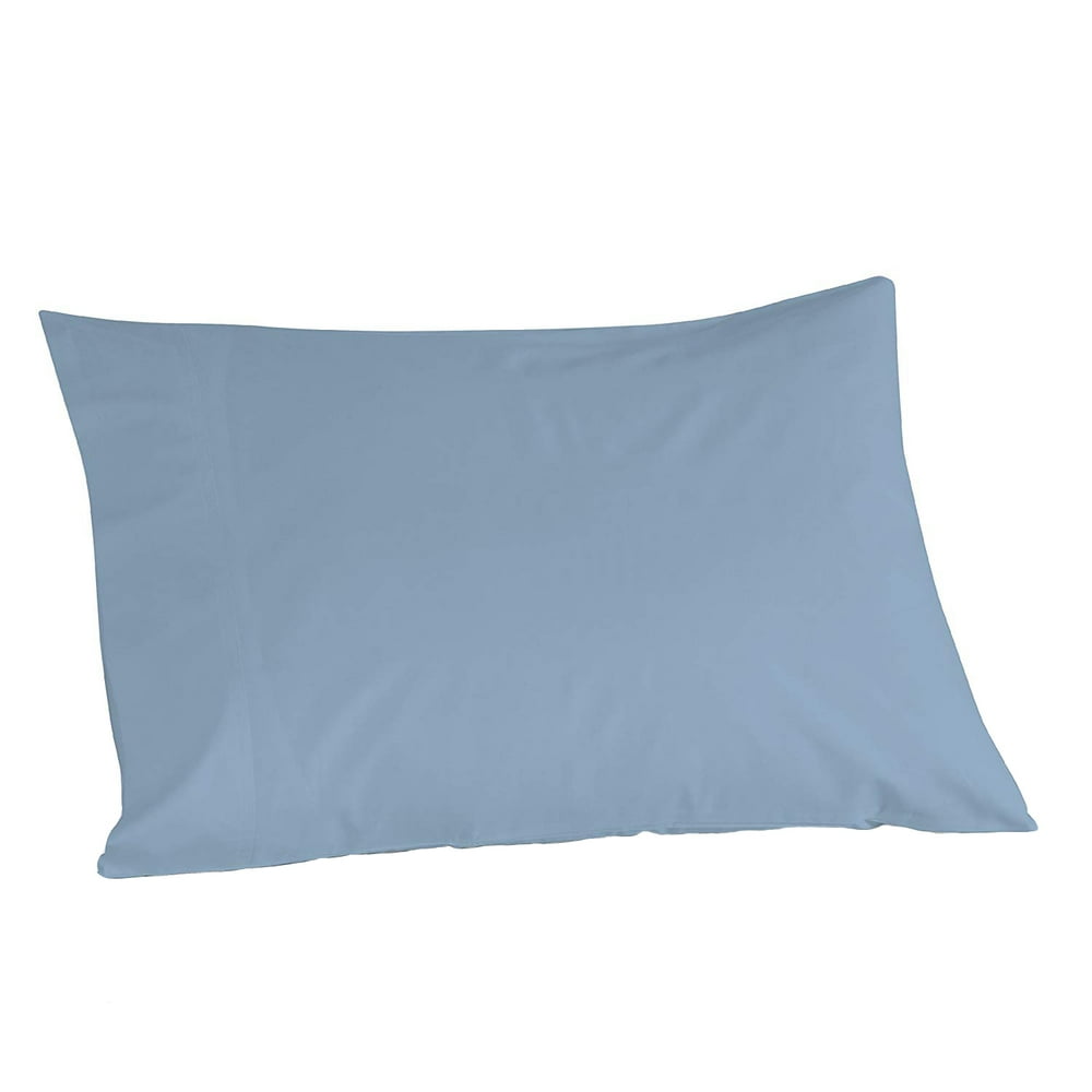 100 Cotton Light Blue Color Pillowcase Pair, Queen (21"X32") Walmart