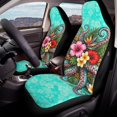 thumbnail image 4 of Uourmeti Octopus Tropical Floral, Stretch Stretchy Fabric Car Seat Protector Interior Decor Car Seat Covers for Auto and Truck, 4 of 12