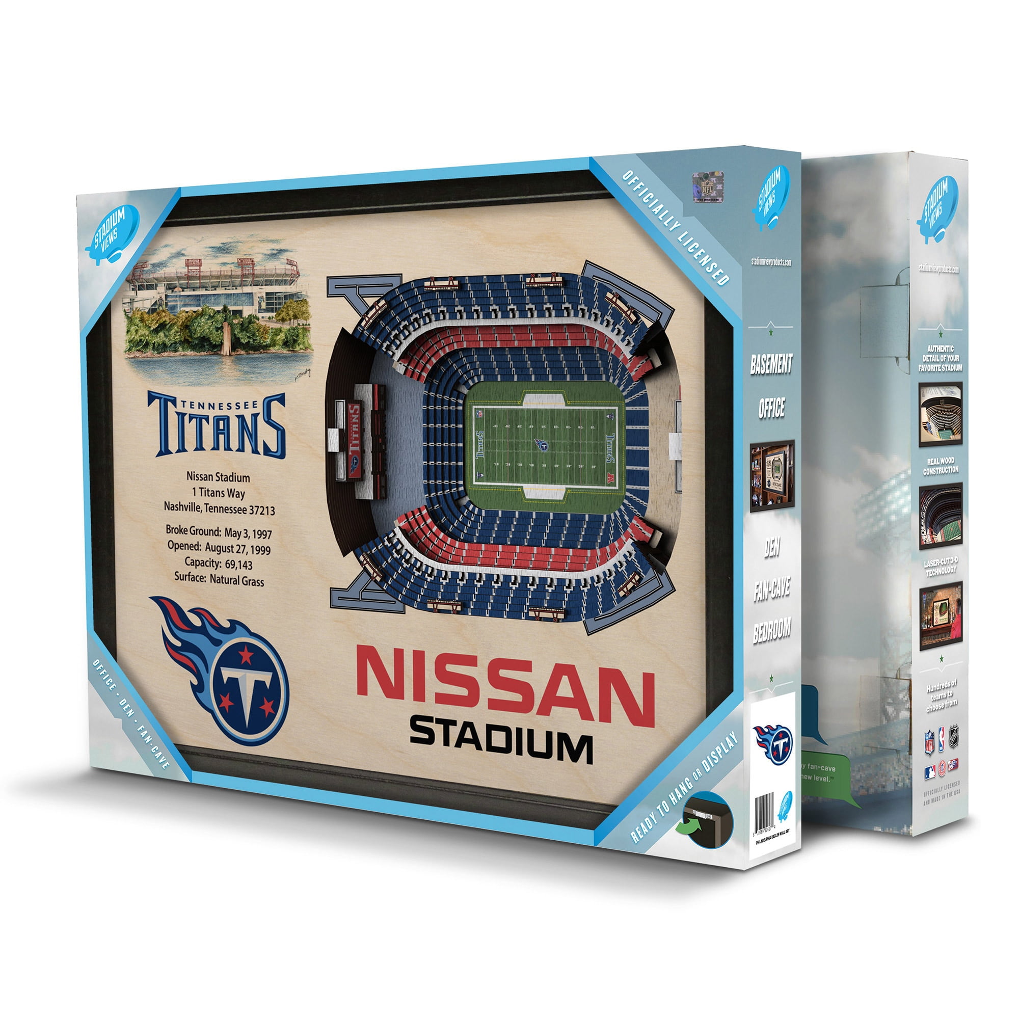 YouTheFan NFL Tennessee Titans 25-layer Stadiumview Wall Art
