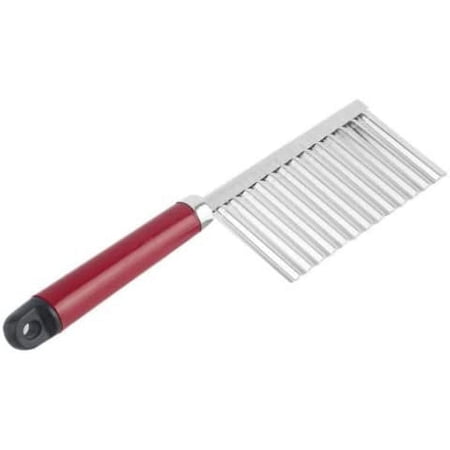 Stainless Steel Zig-Zag/Crinkle-Cutter/Wavy Knife With Plastic Hangable Handle, Vegetable/Salad/Potato-Chip Cutter, Wavy Cutter, Pack of 1