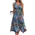 thumbnail image 2 of Fantaslook Floral Tank Dresses for Women Flowy Sleeveless Asymmetrical Hem Dress Beach Sundress with Pockets, 2 of 9