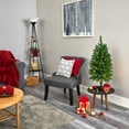 thumbnail image 6 of Nearly Natural 3'Slim Green Mountain Pine Artificial Christmas Tree Prelit 50 Clear LED Lights, 6 of 8