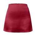 thumbnail image 5 of WENWU Women's Mini A Line Skirt Skirt High Waist Zipper Satin Ribbon Lined Skirt Skirt Skirt Lingerie Skirt, 5 of 8