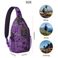 thumbnail image 5 of Sling Backpack,Witch's Brew Halloween Pattern Sling Bag with Water Bottle Holder,Waterproof Sling Bag for Men/Women with Headphone Jack for Hiking,Travel, 5 of 6
