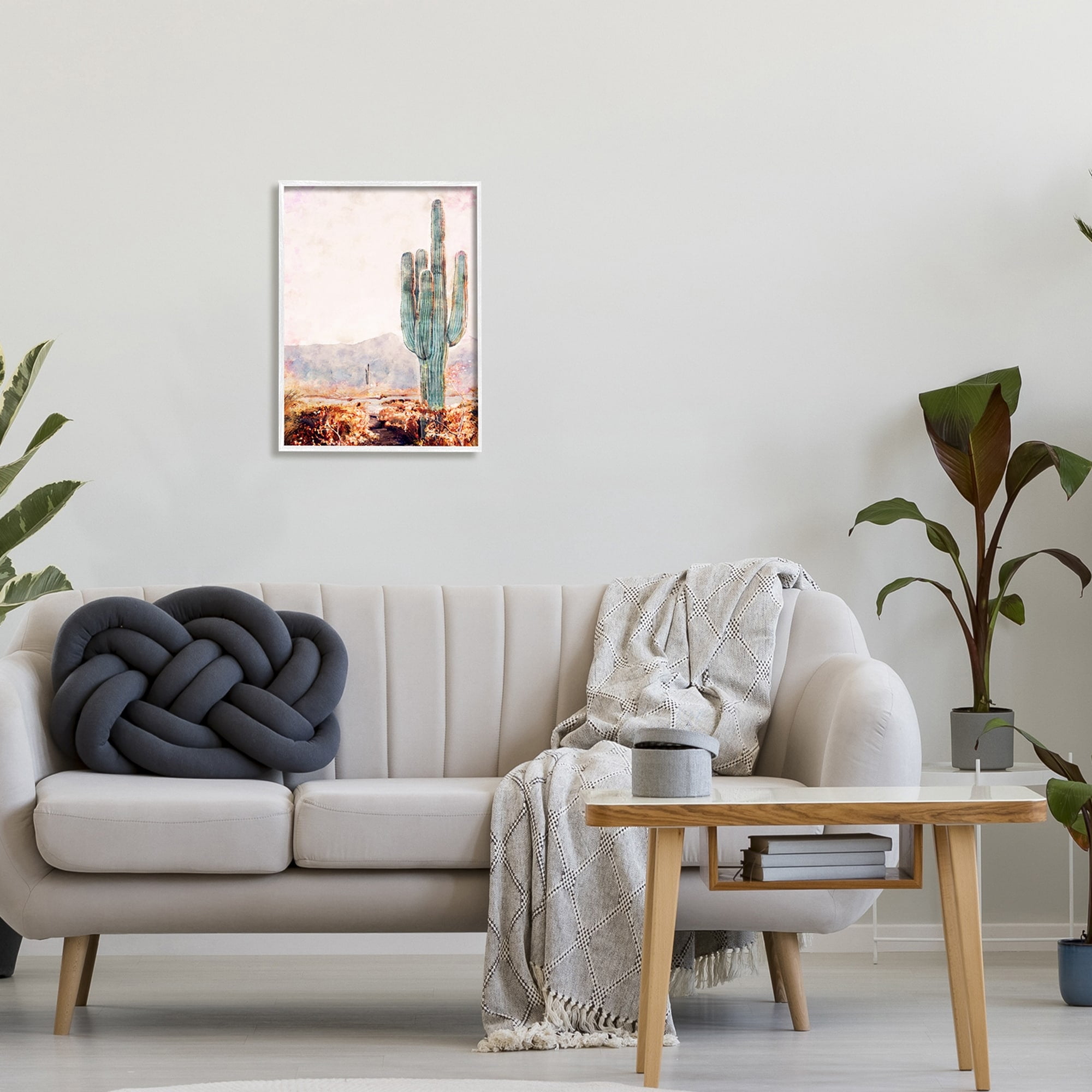 Stupell Industries Standing Tall Cactus Arid Vegetation Dry Mountainous Plains,16 x 20, Design by Ziwei Li