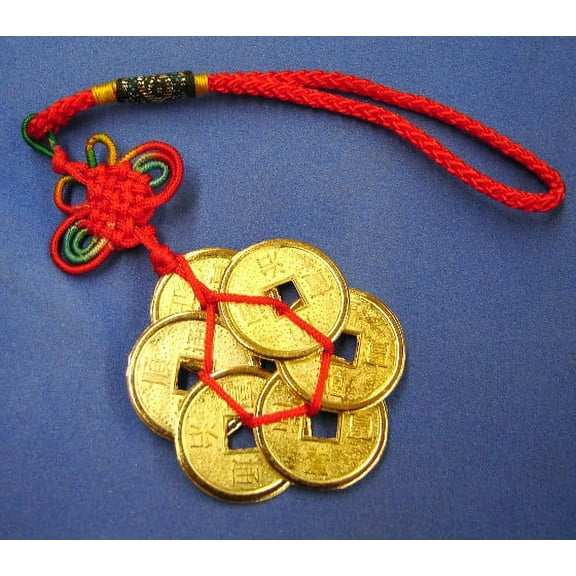 Feng Shui Coin - Plum Shaped Coin Charm