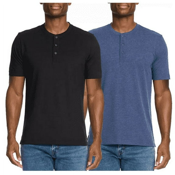 WP Weatherproof® Men's 2 Pack Short Sleeve Henley