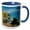 Blue/White, variant on 3drose, Bedruthan Steps Along the Cornwall Coast, England, 11oz Two-tone Black Mug