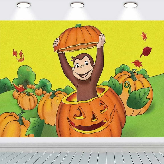 Curious George school Taspestry Wall Decor Background Backdrop Party Supplies Banner Poster Decor Decorations