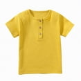 thumbnail image 5 of TOWED22 Boys Short Sleeve Tops Crew Neck Graphic T-Shirts Truck Print Cotton Tees(Gold,4-5 Y), 5 of 6