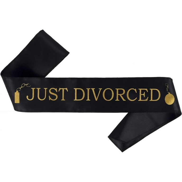 Fascia Personalizzata Divorziati - Nastro In Raso Nero E Oro Per Feste E Addii Al Nubilato - Foto 11