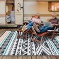 thumbnail image 3 of Waterproof Reversible Outdoor Rug, Plastic Straw Patio Camping Mat, 4'x6', 3 of 7