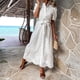 thumbnail image 3 of WILLBEST Vestidos De Verano Para Mujer Vestido De Verano De Manga Corta Con Abertura Y Cintura Definida, Elegante Para Uso Informal O De Fiesta, 3 of 3