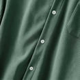 thumbnail image 4 of Men's Button Down Corduroy Shirt Jacket Casual Soild Long Sleeve Shacket Overshirts Jackets, 4 of 9