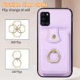 thumbnail image 5 of REQO Phone Case for Samsung Galaxy A21S Wallet Cell Cover with Tempered Glass Screen Protector and Crossbody Strap Ring Stand RFID Credit Slot Card Holder Leather A 21S Women Men Girls Purple, 5 of 7