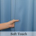 thumbnail image 4 of Stall Light Blue Bathroom Shower Curtain Set with Hooks,230GSM Waffle Weave Bath Curtain Accessories Decor Waterproof Fabric Heavy Duty for Bathroom/Shower,Machine Washable 36 Inch,Blue Gray, 4 of 6