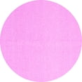 thumbnail image 1 of Ahgly Company Indoor Round Solid Pink Modern Area Rugs, 6' Round, 1 of 4