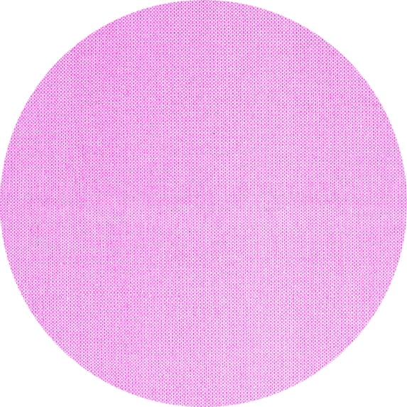 Ahgly Company Indoor Round Solid Pink Modern Area Rugs, 6' Round