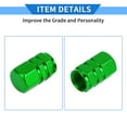 thumbnail image 6 of 8 Pcs Tire Valve Stem Caps, 10x17MM Car Wheel Valve Cap Universal for Car Bike Motorcycle Anti Crash Aluminum Alloy Green Tyre Valve Stem Cover Valve Dust Cap Tire Valve Cap, 6 of 7