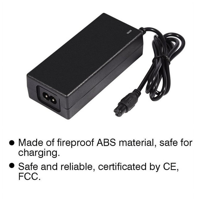 Oenbopo Hoverboard Charger 42V 2A Power Adapter Charger 3 Prong Universal Replacer Power Supply Adaptor For 2 Wheel Self Balancing Hoverboard Scooter