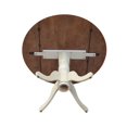 thumbnail image 3 of International Concepts T12-42DP 42 in. Round Dual Drop Leaf Pedestal Table&amp;#44; - Almond, 3 of 5