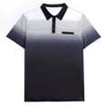 thumbnail image 3 of Klisyaur Color Block Blouses for Mens Short Sleeve Golf Collared Lightweight Breathable Tops Casual Fashion Clothes, 3 of 4