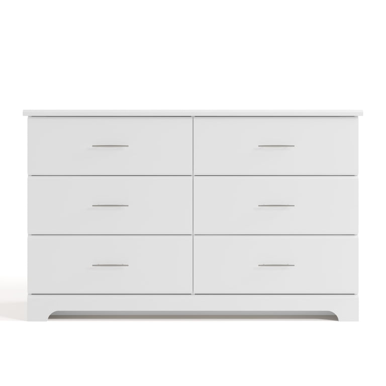 Storkcraft, Nursery Double Dresser, 6 Drawer, White