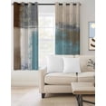 thumbnail image 2 of Modern Blue Kitchen Curtains Rustic Mottled Oil Painting Texture Cafe Short Curtains for Bathroom Blackout Window Curtain Grommet Small Window Treatment Tier Drapes for Bedroom Living Room 42"x45"x2, 2 of 9