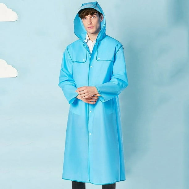 Capa de mujer, impermeable transparente de EVA para hombre y mujer, a la moda, larga, para exteriores, senderismo, montañismo, viajes, para adultos.