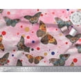 thumbnail image 2 of Soimoi Cotton Jersey Fabric Dot & Butterfly Print Fabric by Yard 58 Inch Wide, 2 of 3