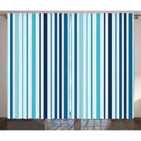 Abstract Curtains 2 Panels Set Vertical Striped Pastel Toned