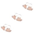 thumbnail image 4 of Pendientes Qarigey Bohemio Retro Abanico Borla Rosa Type1 NO1, 4 of 6