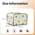 thumbnail image 5 of Honeii colorful Squirrel Nuts Print 4 slice Toaster Cover, Two Slice Toaster Dust-proof Cover For Kitchen Small Appliance and Fingerprint Protection, 5 of 7