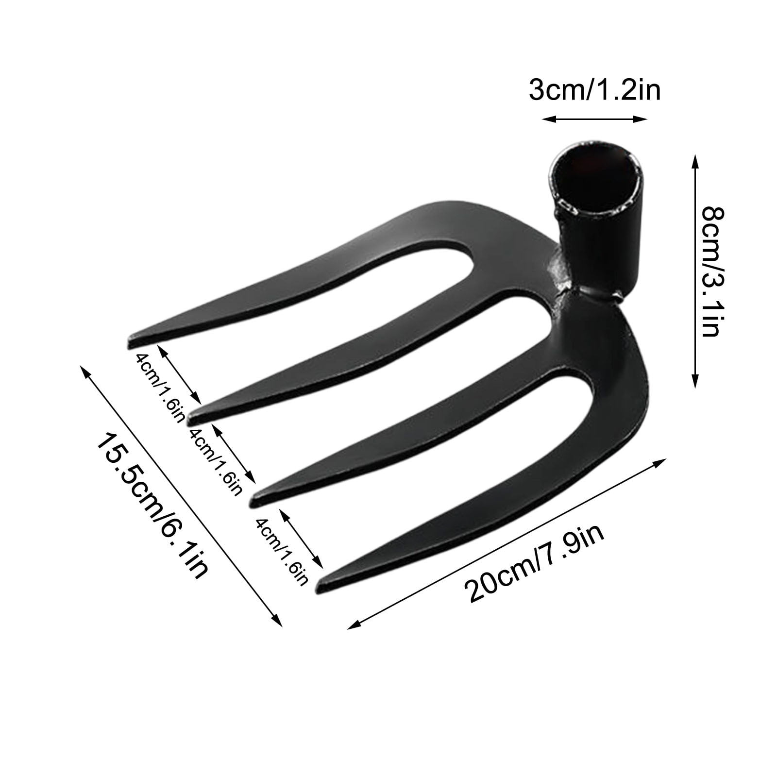 Garden Hand Cultivator, Four Tooth Steel Rake With Heavy Duty Construction And Soil Loosening Design, Weeding Tool for Vegetable Garden Farming Yard Work Landscaping Tasks