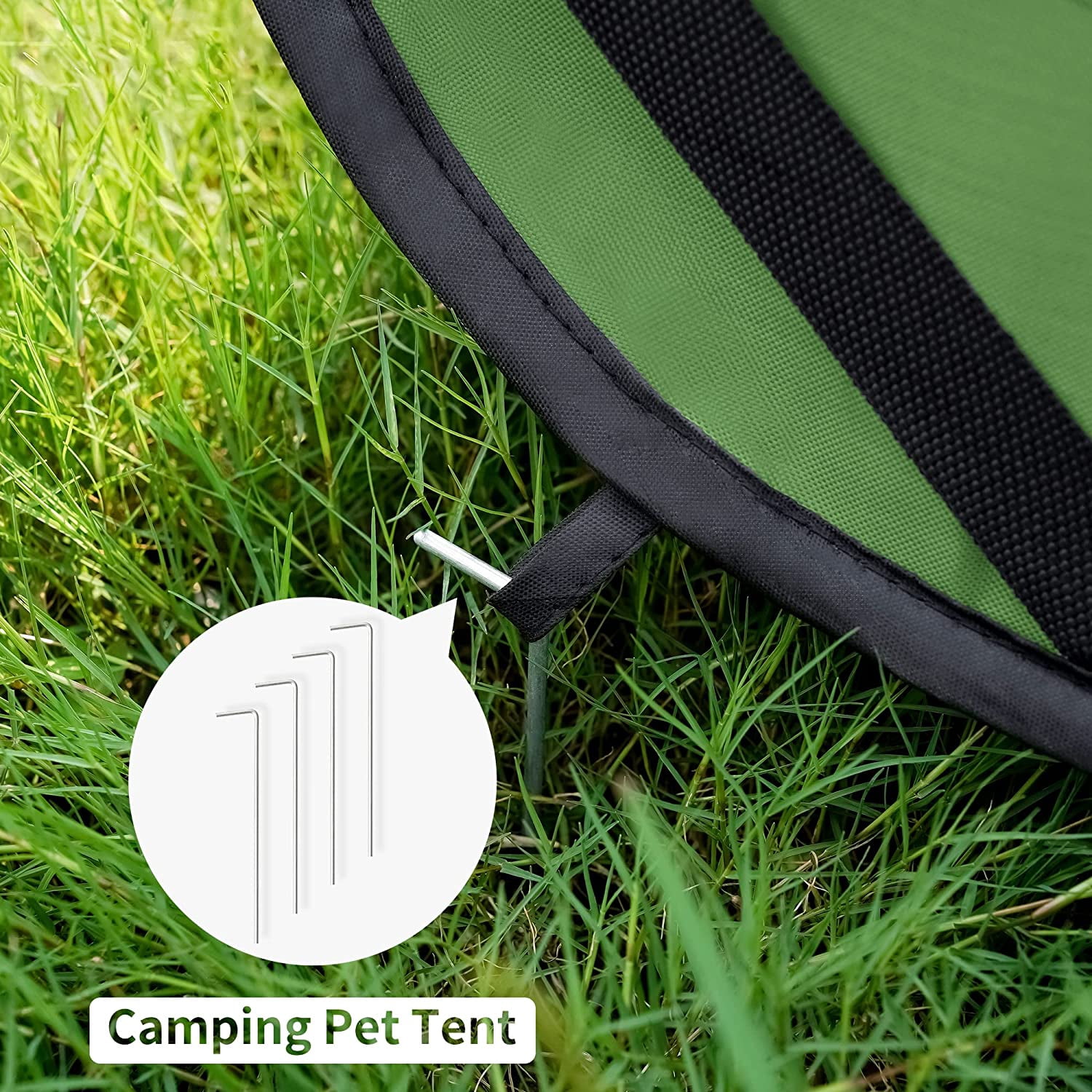Portable Pet Kennel for Dogs & Cats, Green 36in Large, Collapsible Car  Bed