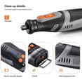 thumbnail image 4 of TACKLIFE RTD02DC Cordless 8V Motor 2.0 Ah Li-ion Rotary Tool Grinding Drill, 4 of 6