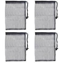 FELTECHELECTR 4Pcs Drawstring Bags Mesh Bag for Balls Nylon .8x7.9x0.2in